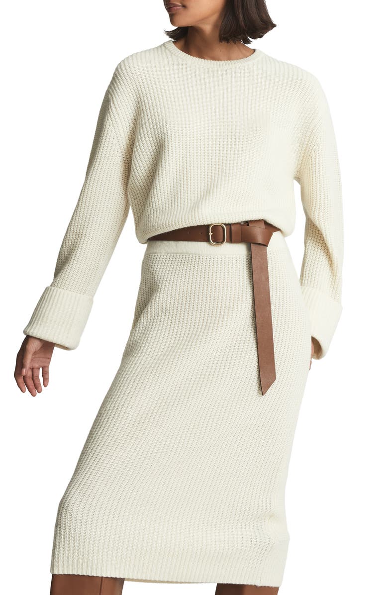 Reiss Jodie Long Sleeve Wool & Cashmere Blend Sweater Dress, Alternate, color,