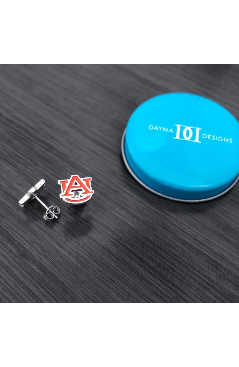 DAYNA DESIGNS Women's Dayna Designs Auburn Tigers Enamel Post Earrings, Alternate, color, Silver