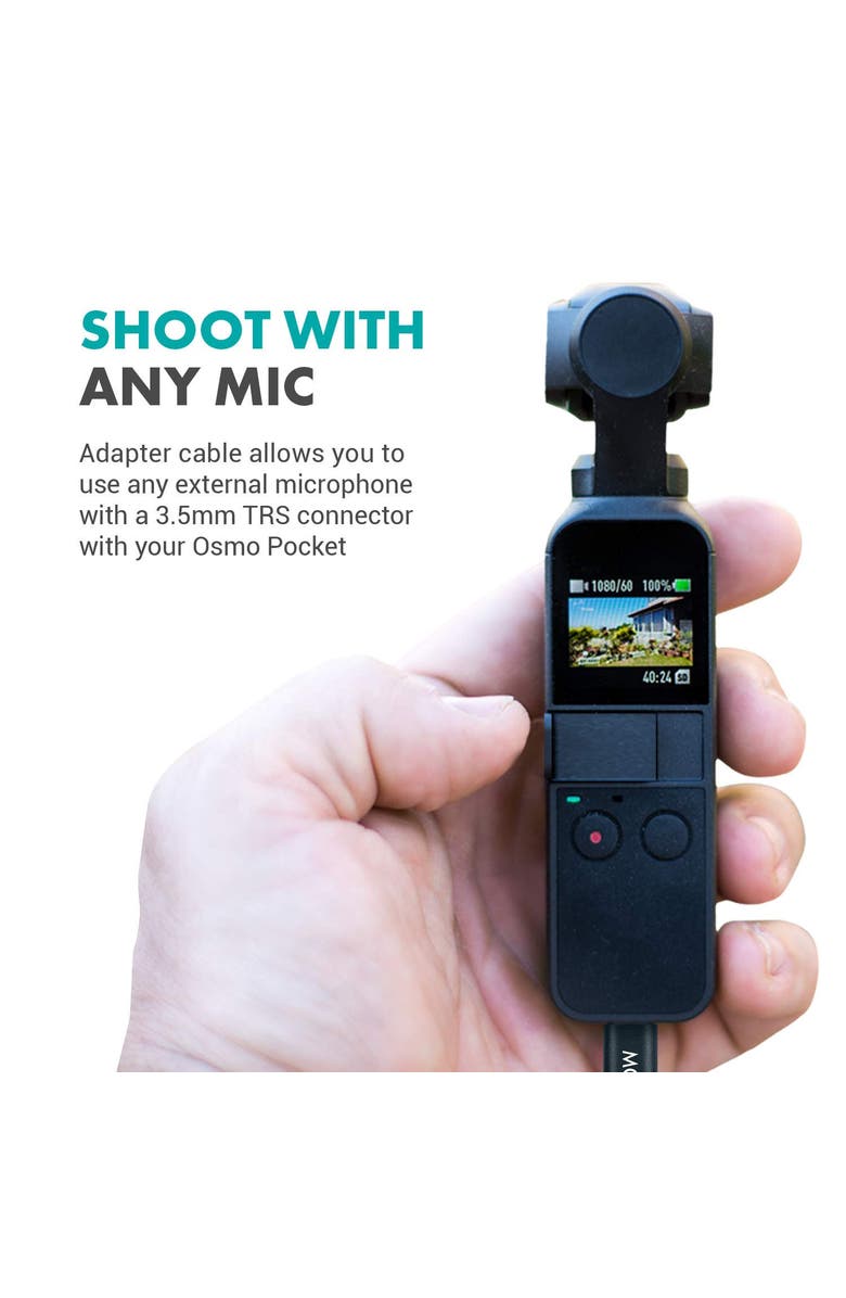 MOVO DM1P Omnidirectional Lavalier Microphone Compatible with The DJI OSMO Pocket - Lapel Mic, Great Interview Microphone for Recording, Alternate, color, Black
