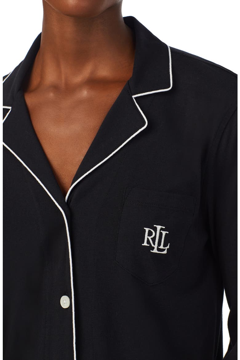Monogram Pajamas, Alternate, color, BLACK