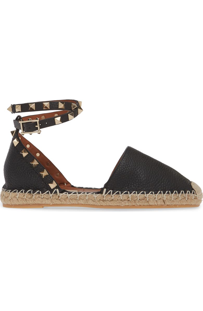 Valentino Garavani Rockstud Espadrille Sandal, Alternate, color,