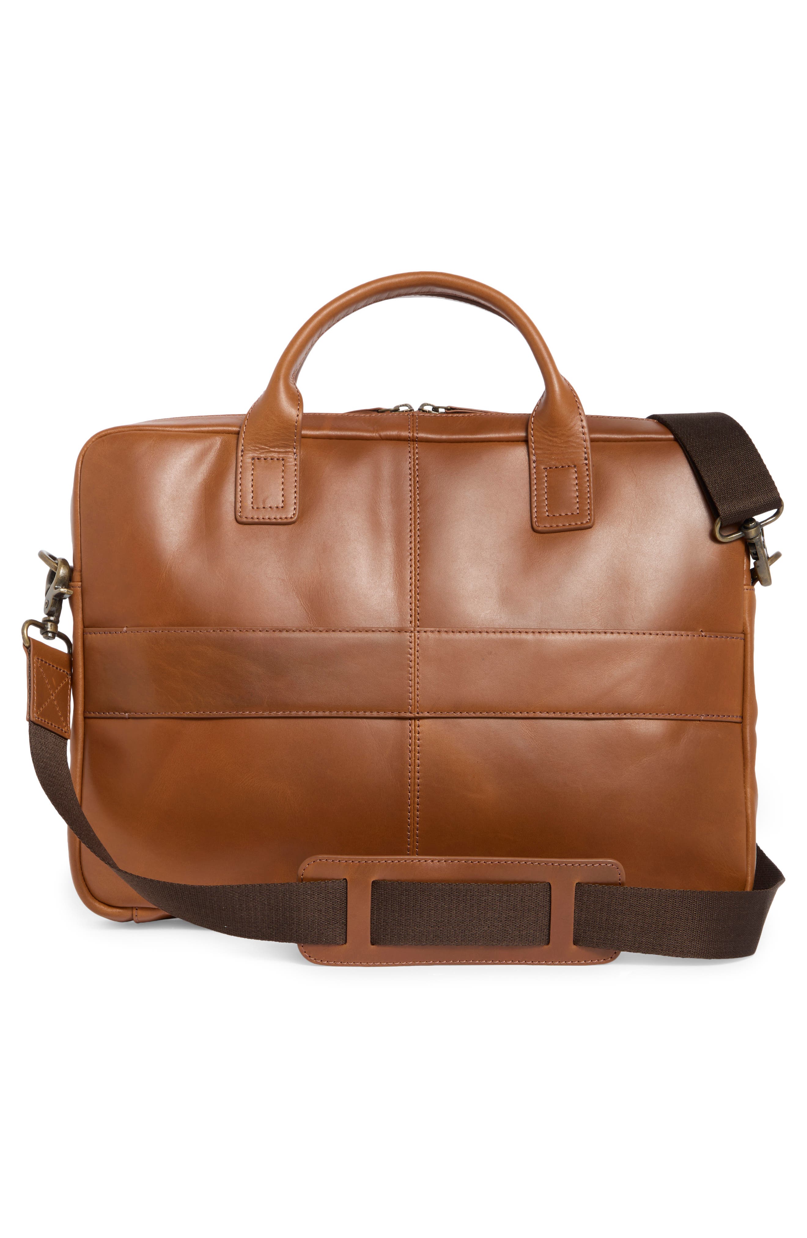 Johnston & Murphy Hunter Glaze Briefcase, Alternate, color, Tan