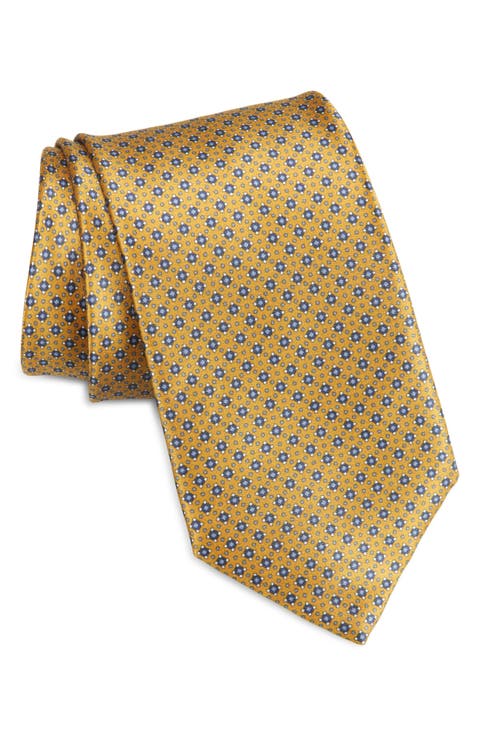 Micromedallion Silk Tie