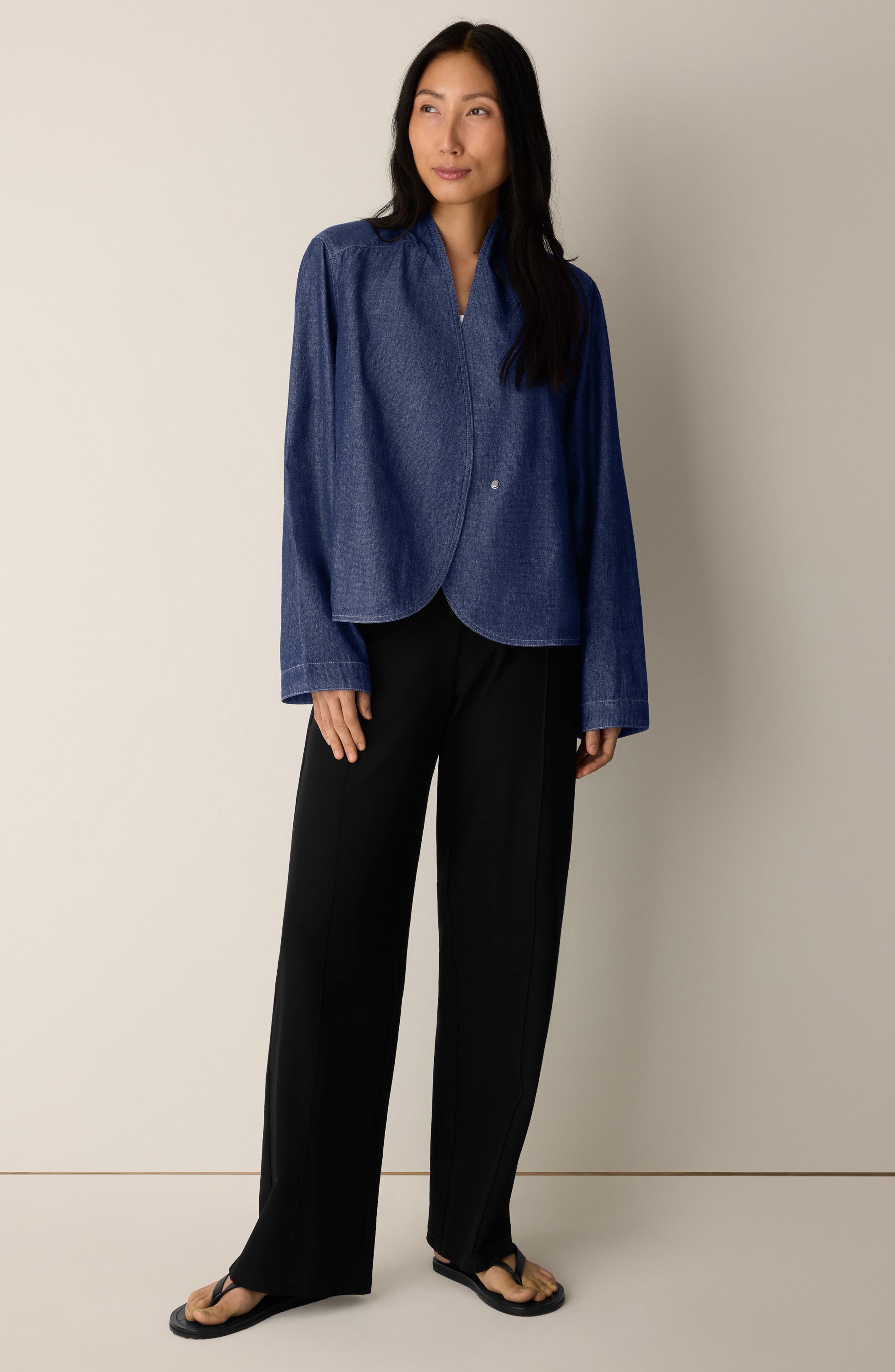 Organic Cotton Curved Front Jacket (Women) | Nordstrom