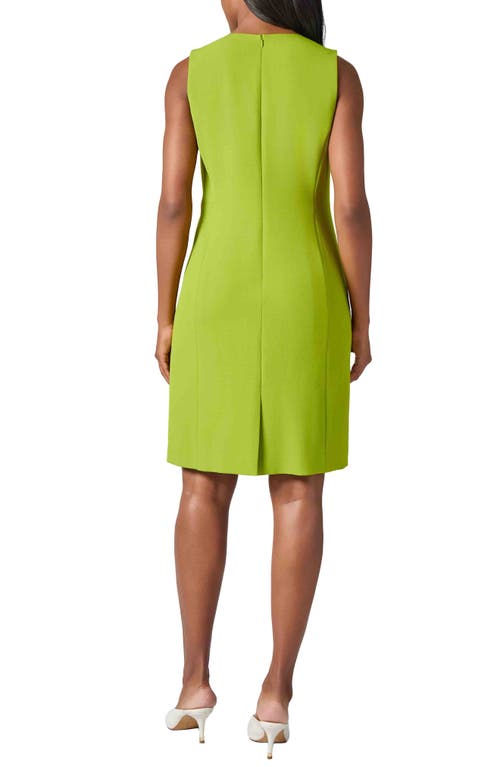 Kasper Seamed Sleeveless Sheath Dress In Kiwi