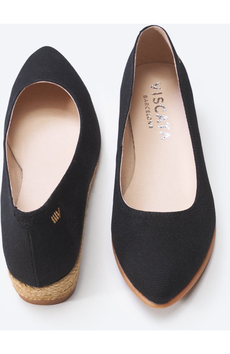 VISCATA Rubina Canvas Espadrille Flats, Alternate, color, Black