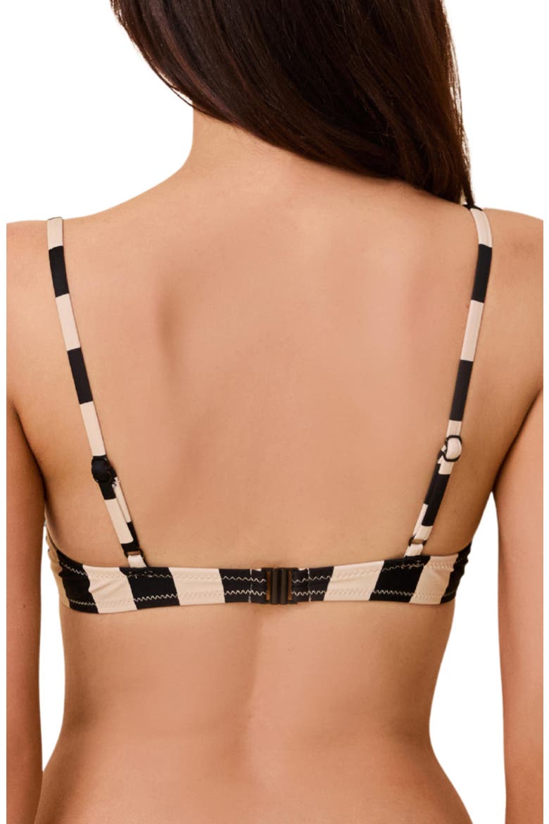 The Eva Underwire Bikini Top, Alternate, color, NOIR / KHAKI