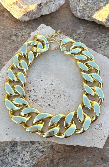 Chunky Curb Chain Collar Necklace