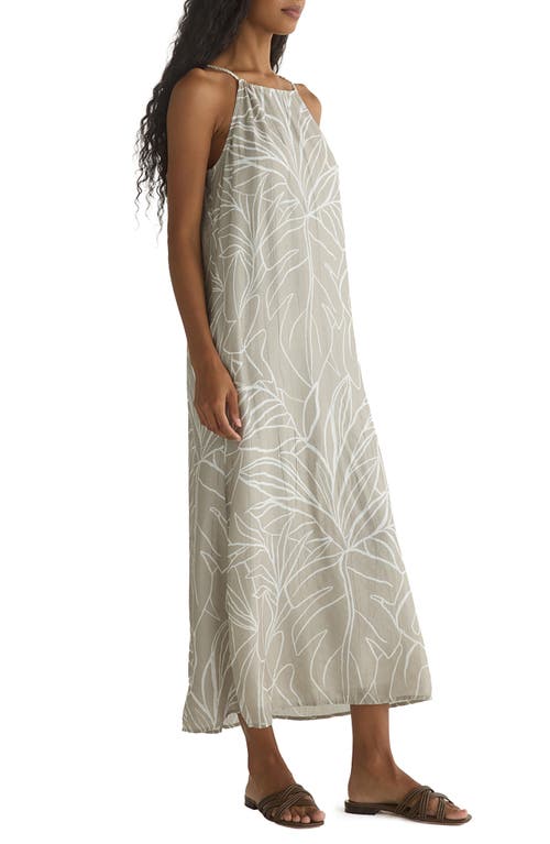 Bella Dahl Maxi Halter Dress In Tropical Print