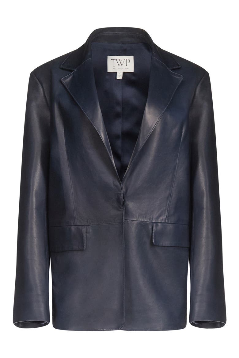 Jillian Leather Blazer, Alternate, color, MIDNIGHT