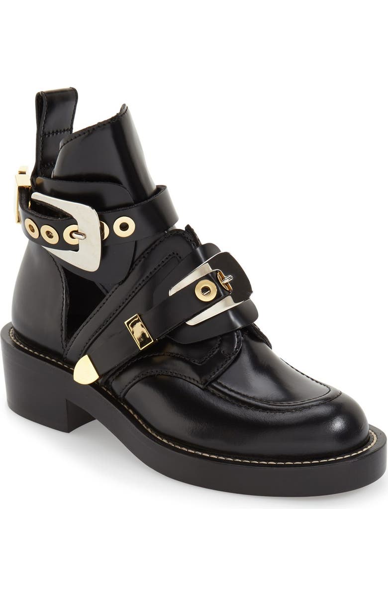 Balenciaga Cutout Buckle Boot, Main, color,