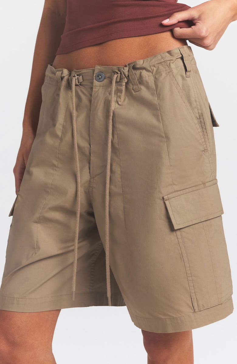SKIMS Swiss Cotton Cargo Shorts, Alternate, color, Desert