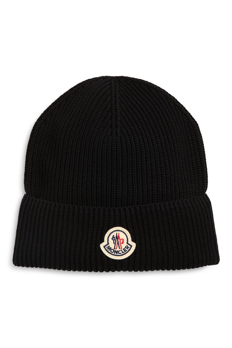 Berretto Logo Patch Beanie, Main, color, BLACK