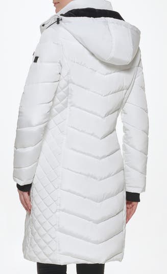 Heavyweight Fleece Lined Hood Quilted Puffer Jacket