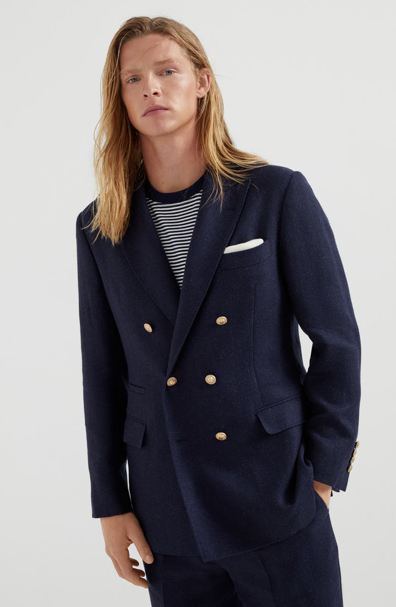 Brunello Cucinelli Diagonal deconstructed blazer, Alternate, color, 