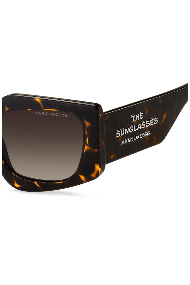 53mm Gradient Rectangular Sunglasses, Alternate, color, HAVANA/ BROWN SF