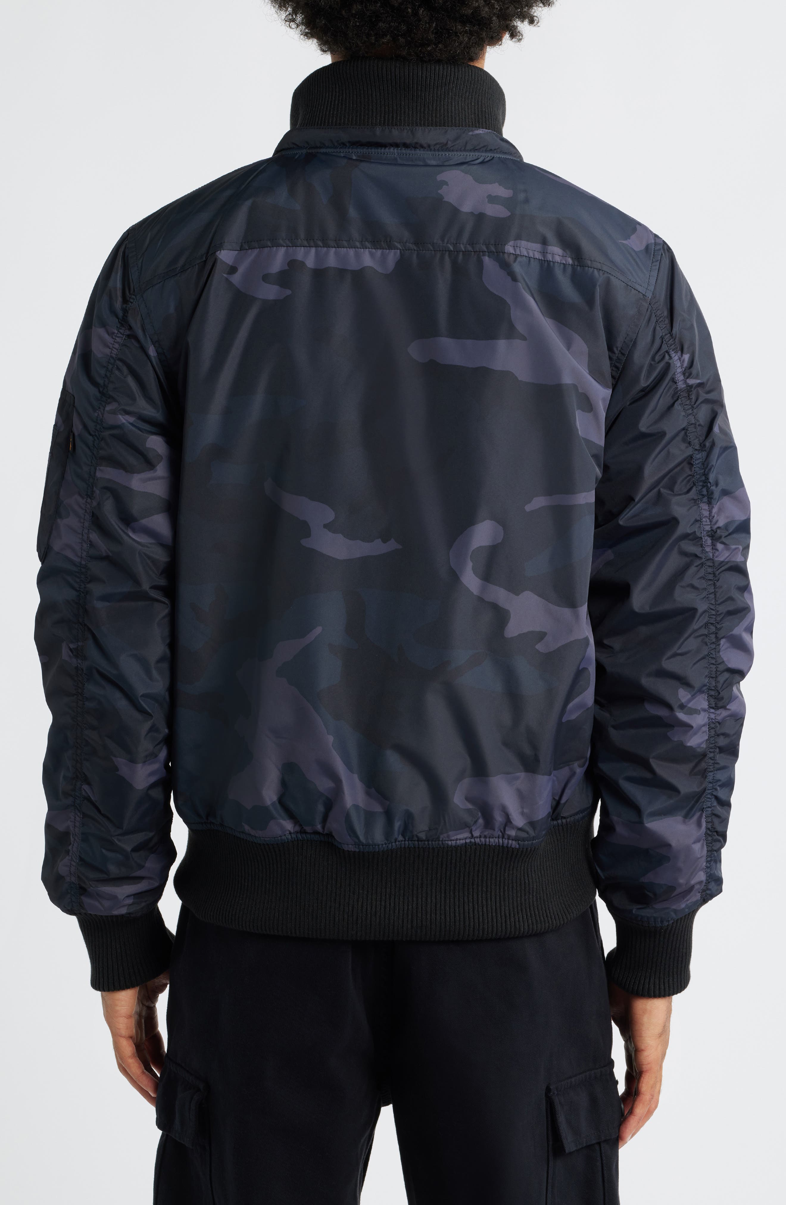 Hooded Rib Flight Jacket - image 2
