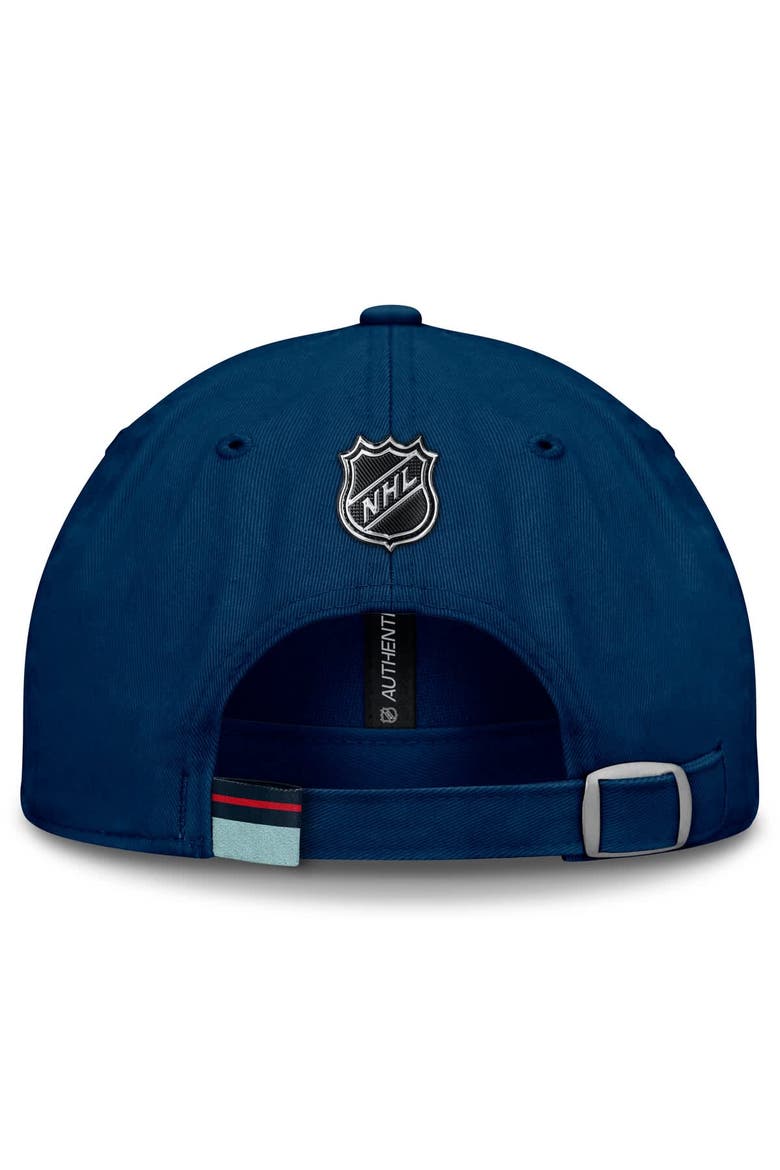 Men's Fanatics Deep Sea Blue Seattle Kraken Authentic Pro Prime Adjustable Hat, Alternate, color, Navy