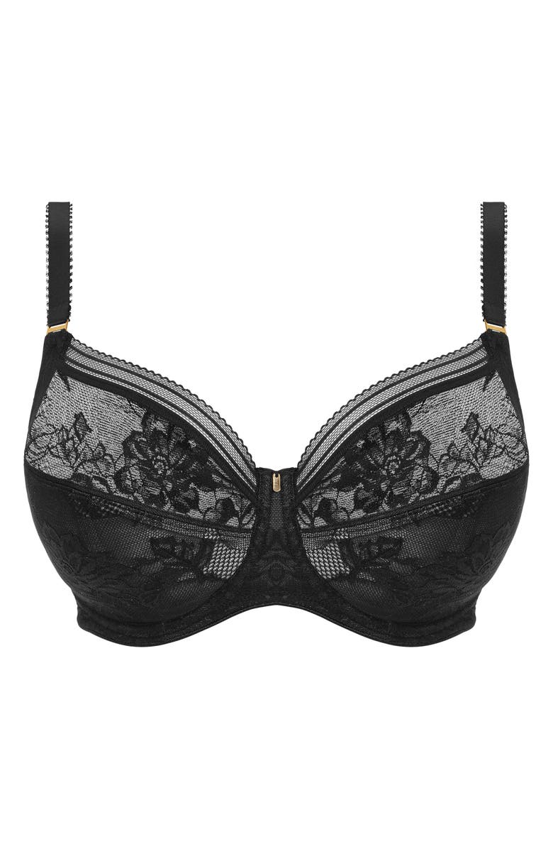 Fantasie Fusion Underwire Lace Side Support Bra, Alternate, color, Black