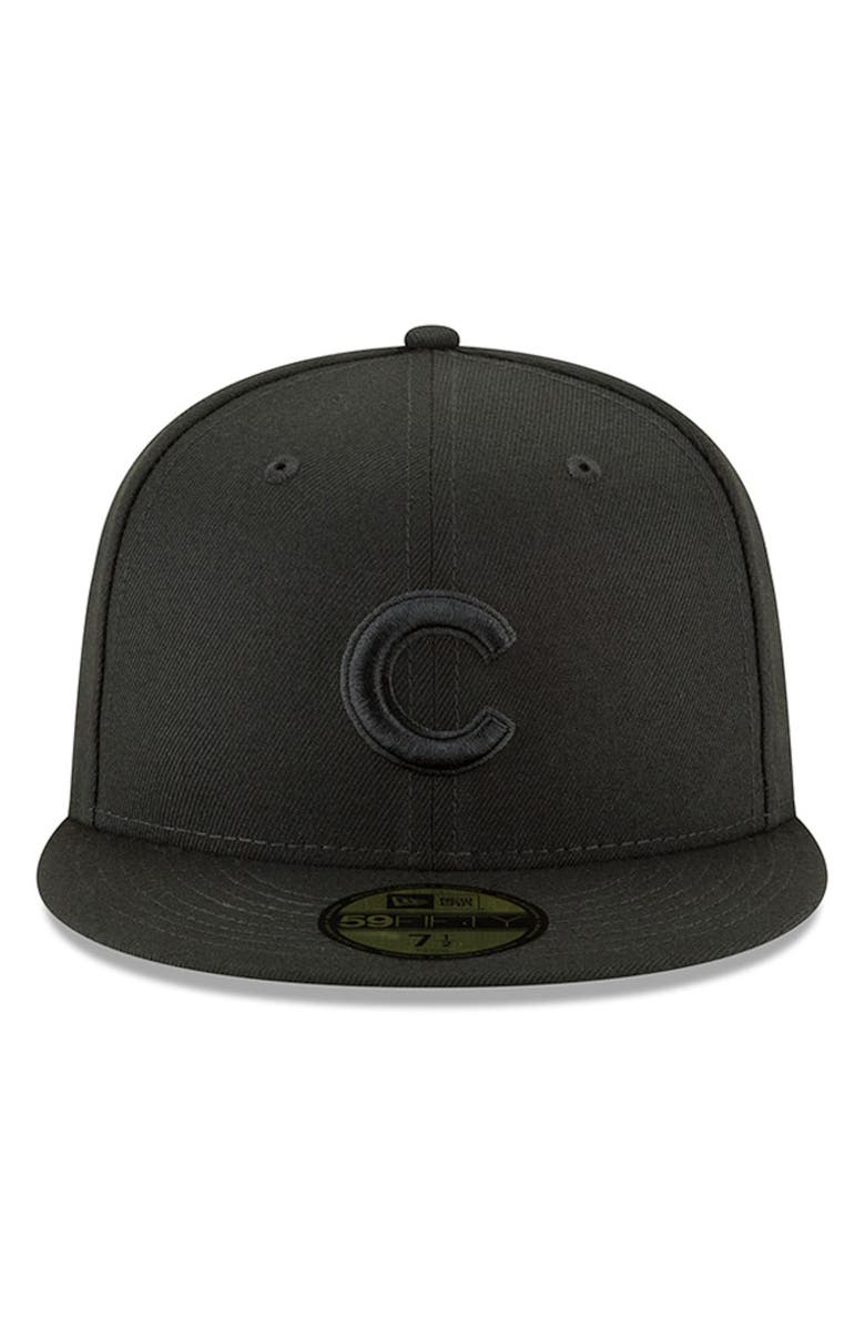 New Era Men's New Era Black Chicago Cubs Primary Logo Basic 59FIFTY Fitted Hat, Alternate, color, Black