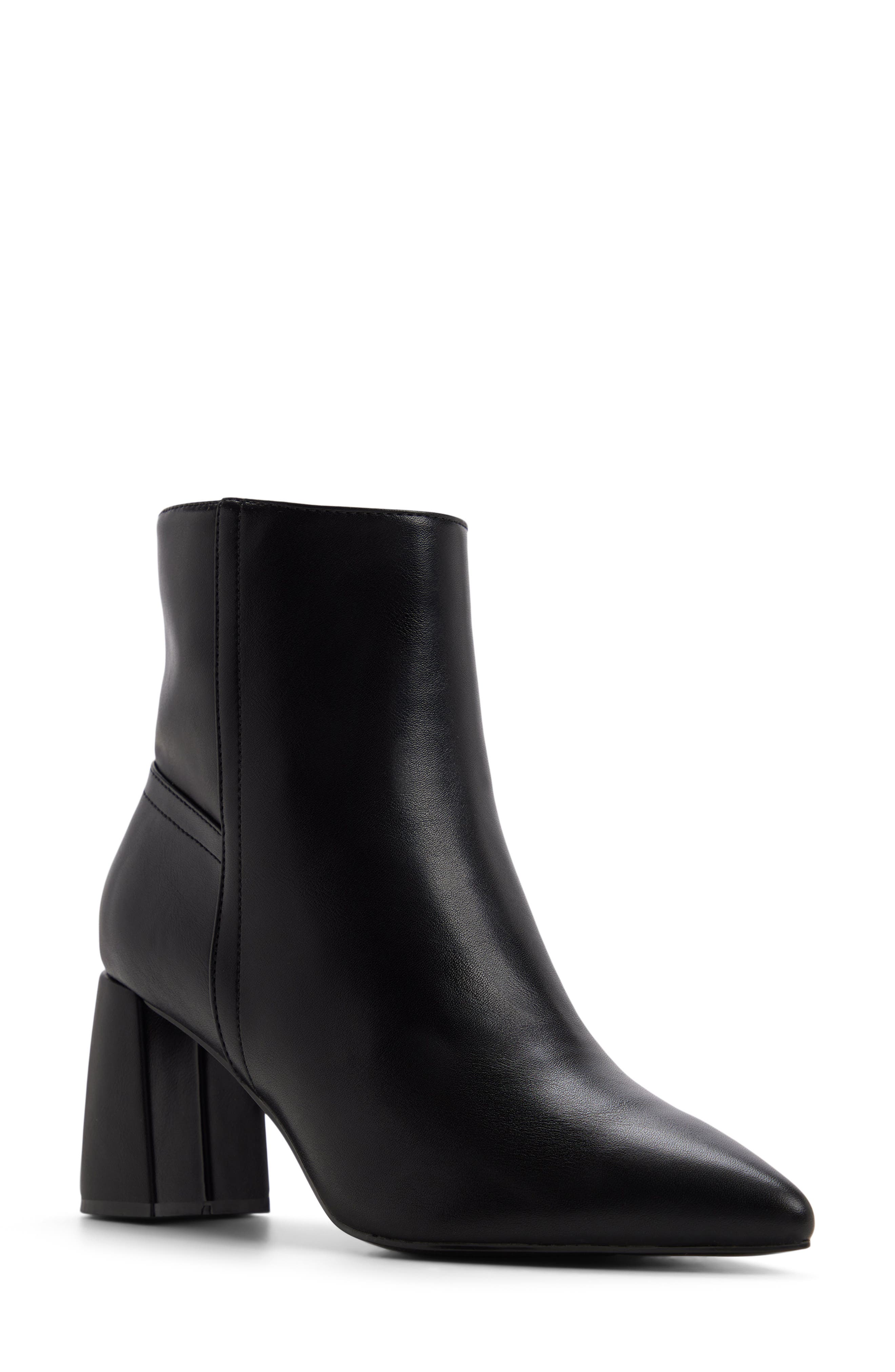 Janb Block Heel Bootie, Main, color, BLACK