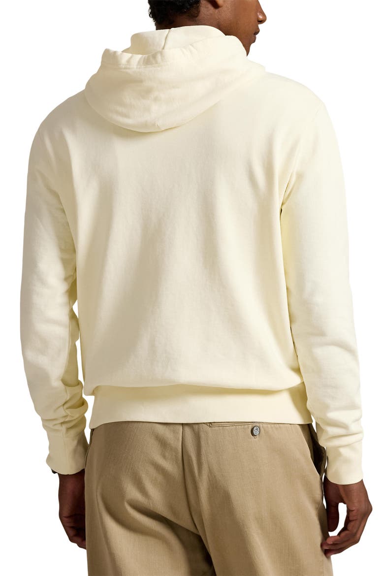 Loopback Cotton Fleece Hoodie, Alternate, color, CLUBHOUSE CREAM