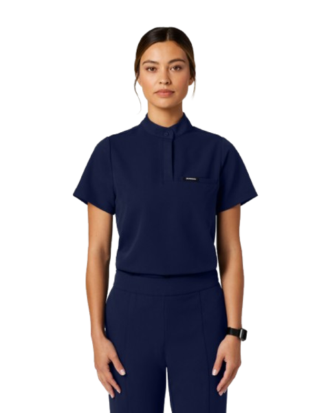 Savi Women's 1-Pocket Classic Banded Collar Scrub Top