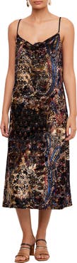 FIFTEEN TWENTY Krissa Drape Front Midi Dress