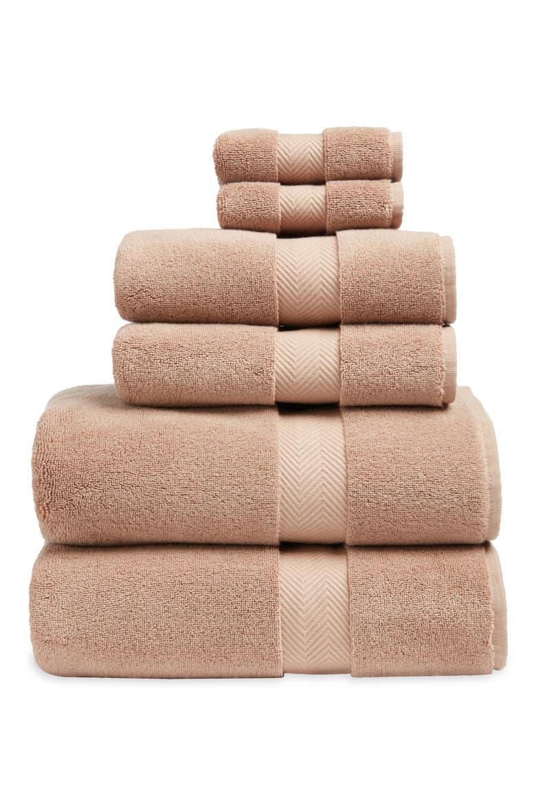 Organic Hydrocotton 6-Piece Towel Set $144 Value, Main, color, TAN PORTABELLA