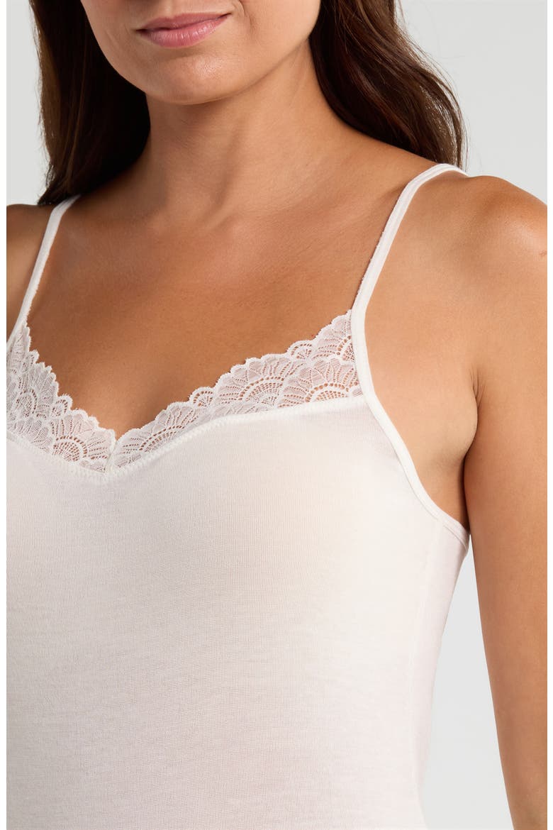 Luxe Lace Trim Layering Camisole, Alternate, color, IVORY CLOUD