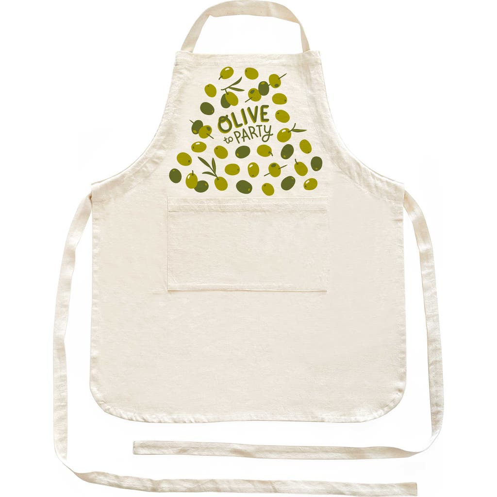 The Neighborgoods Olive Apron In White