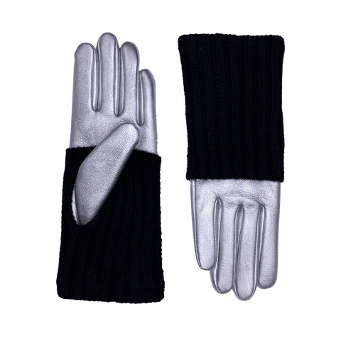 Polka Leather and Alpaca Glove