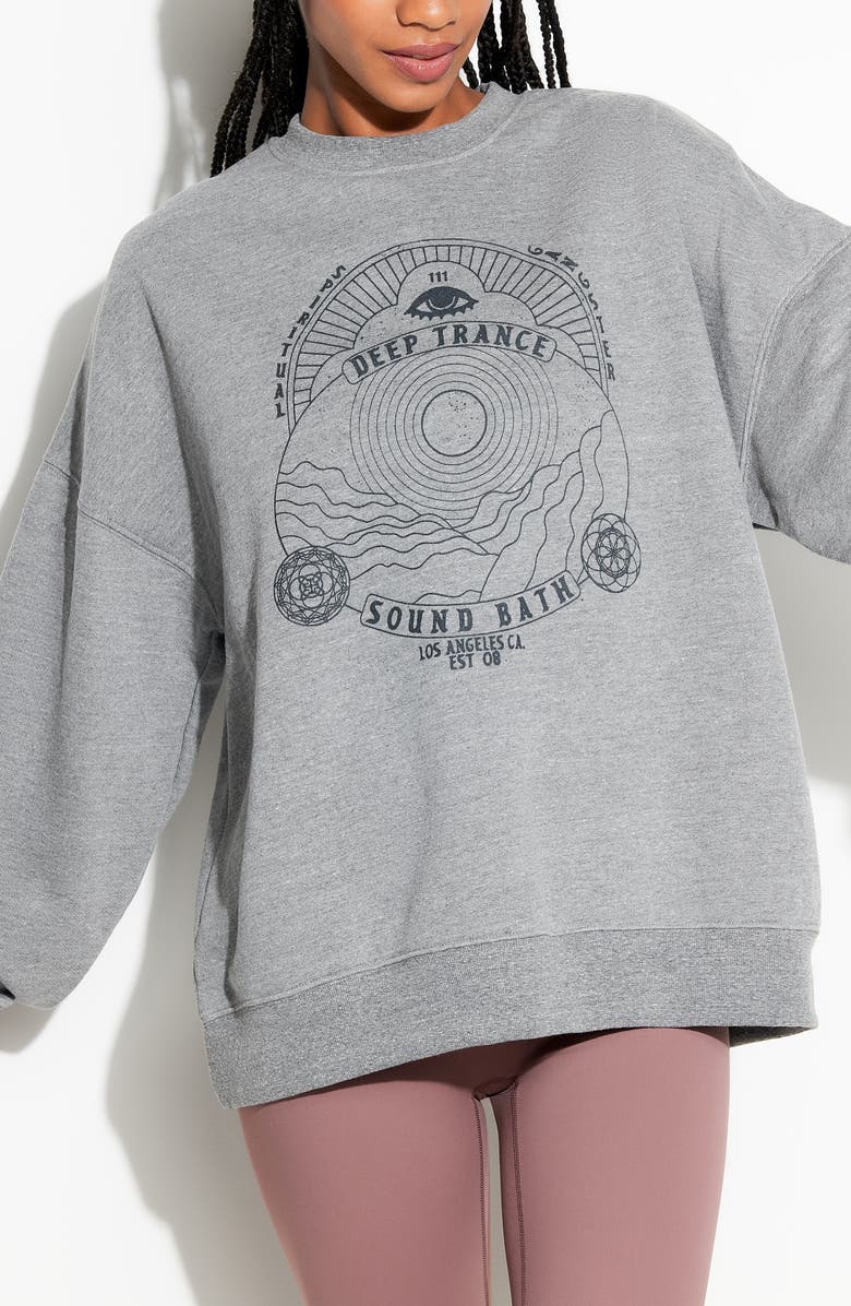 Spiritual Gangster Trance Oversize Cotton Fleece Graphic Sweatshirt, Alternate, color, 