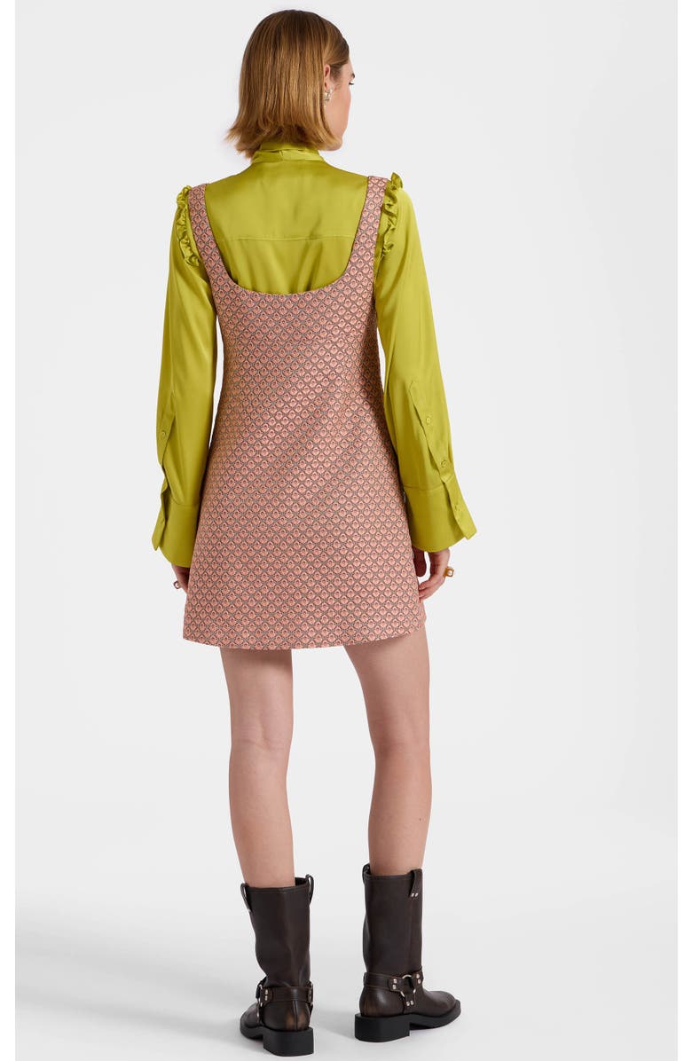 La DoubleJ Ella Mini Dress Embroidered, Alternate, color, Tulip Jacquard Pale Pink