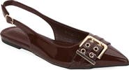 BERNESS Buckle Slingback Pointed Toe Flat