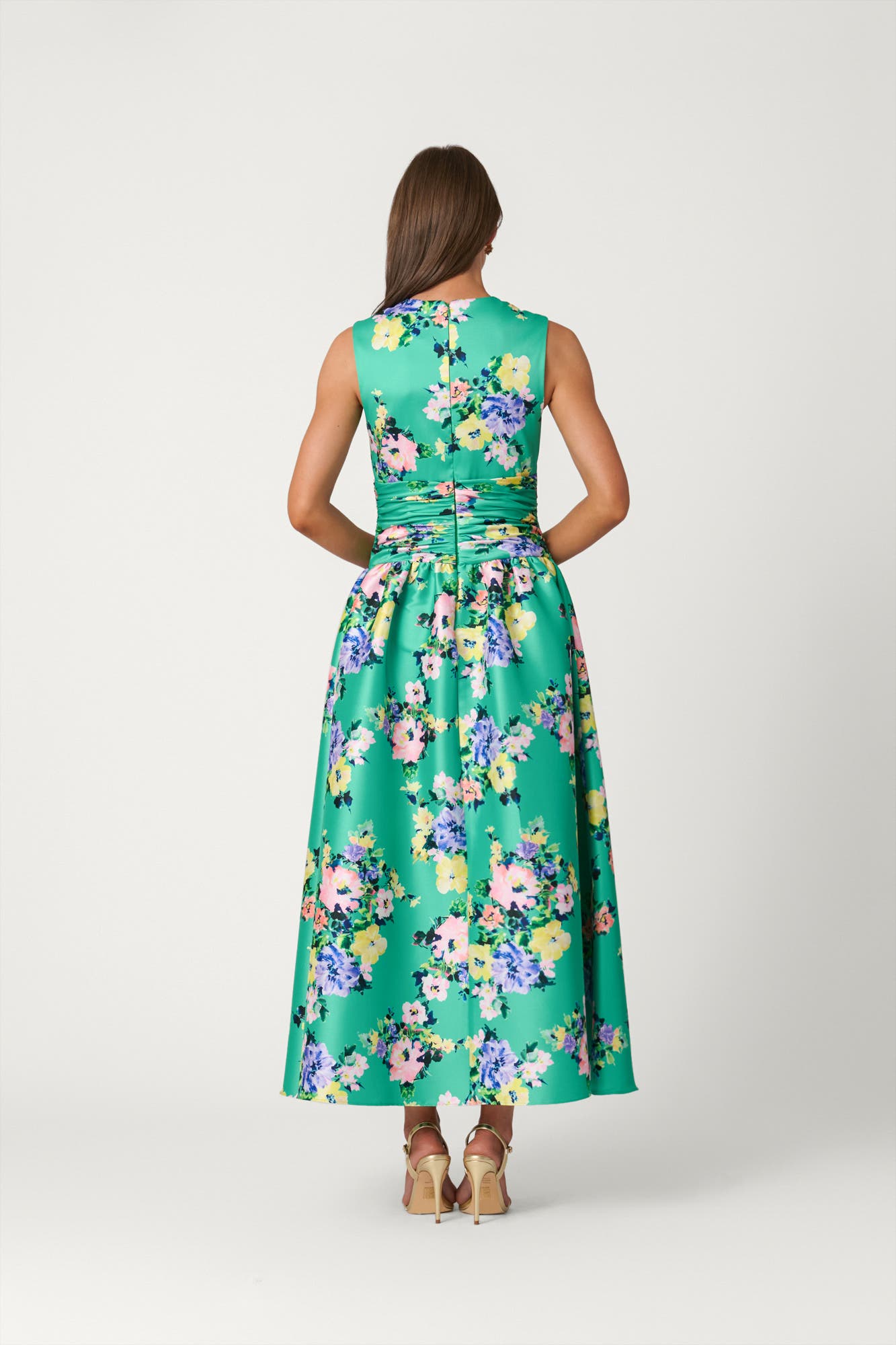 Shoshanna Midnight Bouquet Floral Mikado Estrella Dress (Women) | Nordstrom