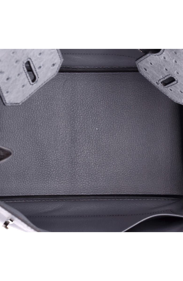 Pre-Owned Hermes Birkin Handbag Grey Ostrich with Palladium Hardware 30, Alternate, color,