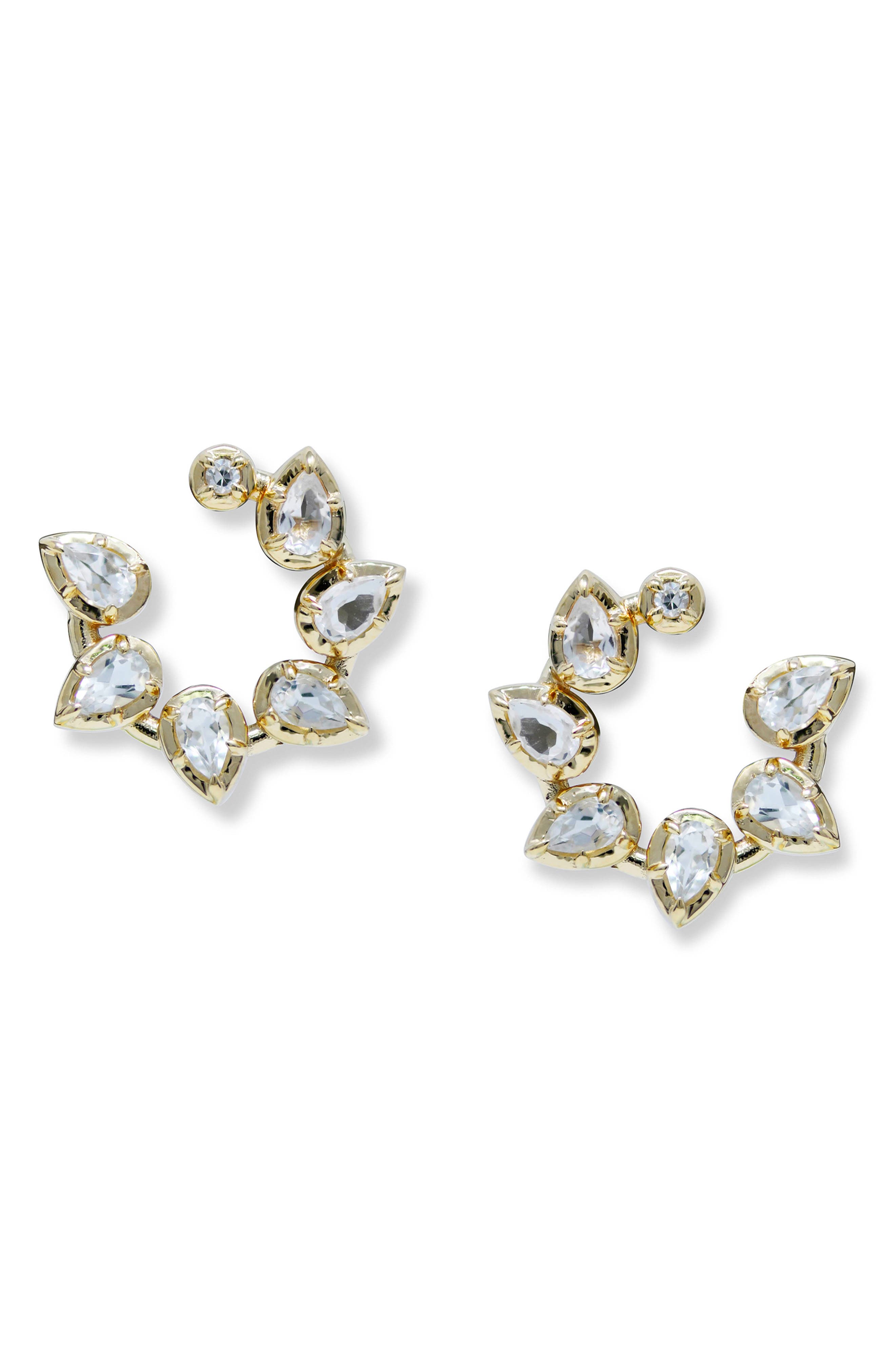 selected 14K YELLOW GOLD/ CLEAR TOPAZ