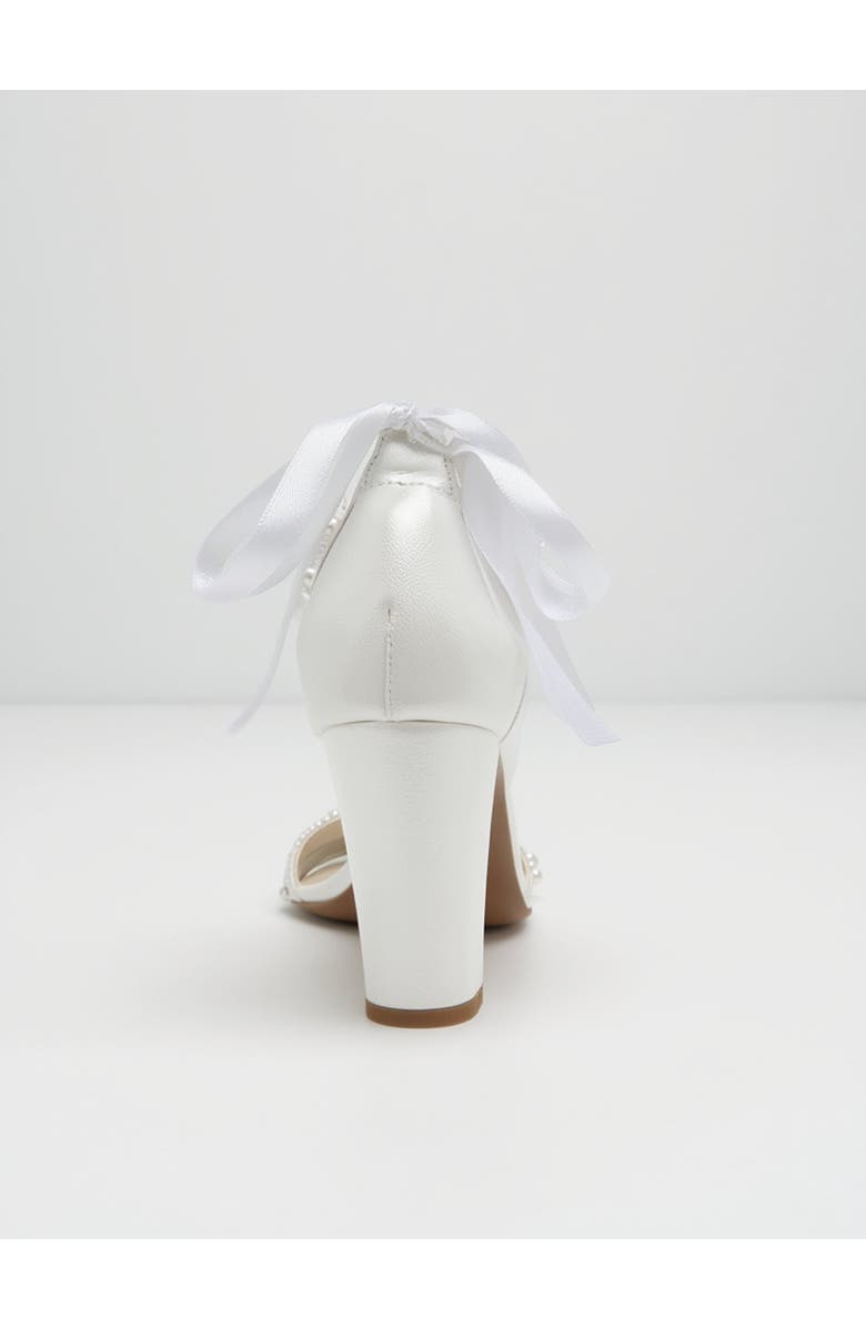 Forever & Always Shoes Elvian Floral Block Heel Bridal Sandal, Alternate, color, Ivory