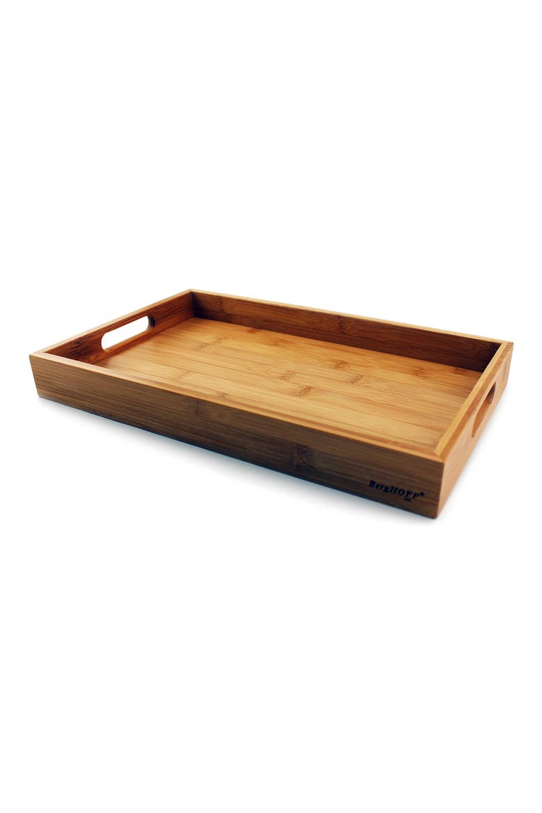 14" Bamboo Wood Serving Tray, Alternate, color, NATURAL