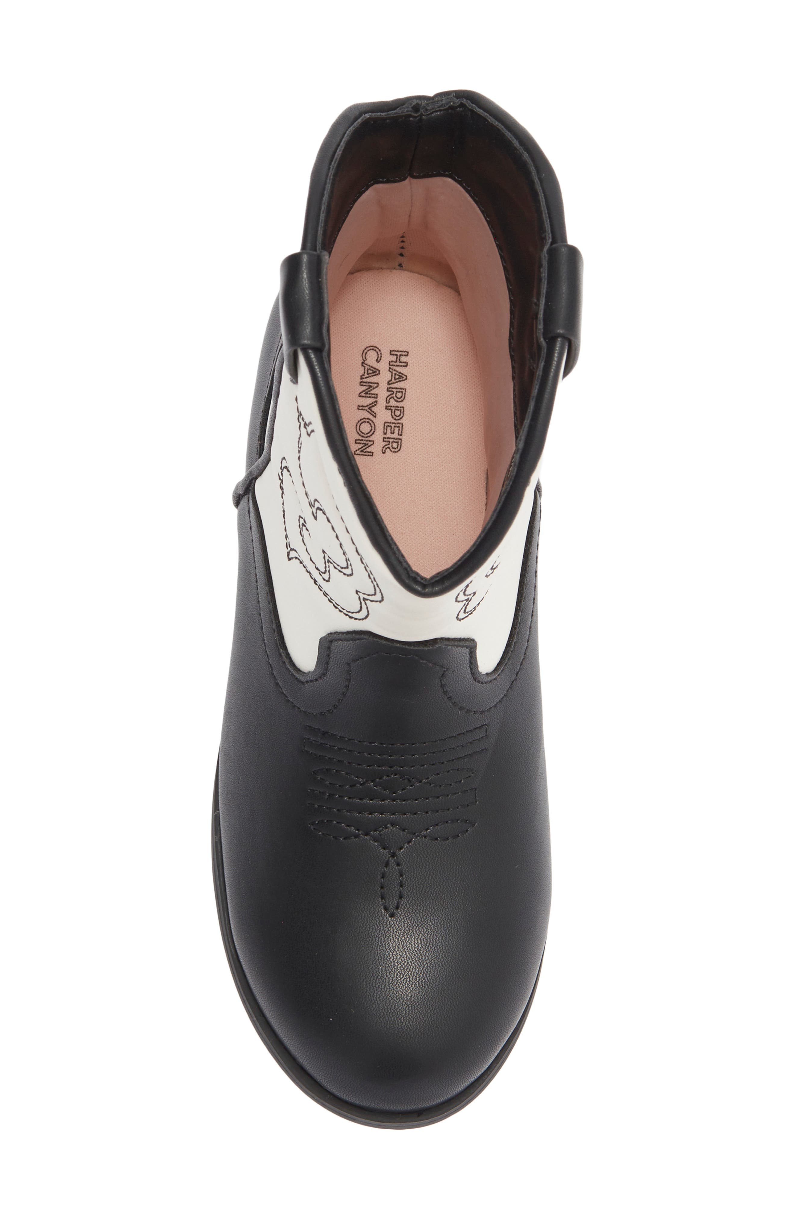 Harper Canyon Kids' Gabriela Western Boot, Alternate, color, Black White