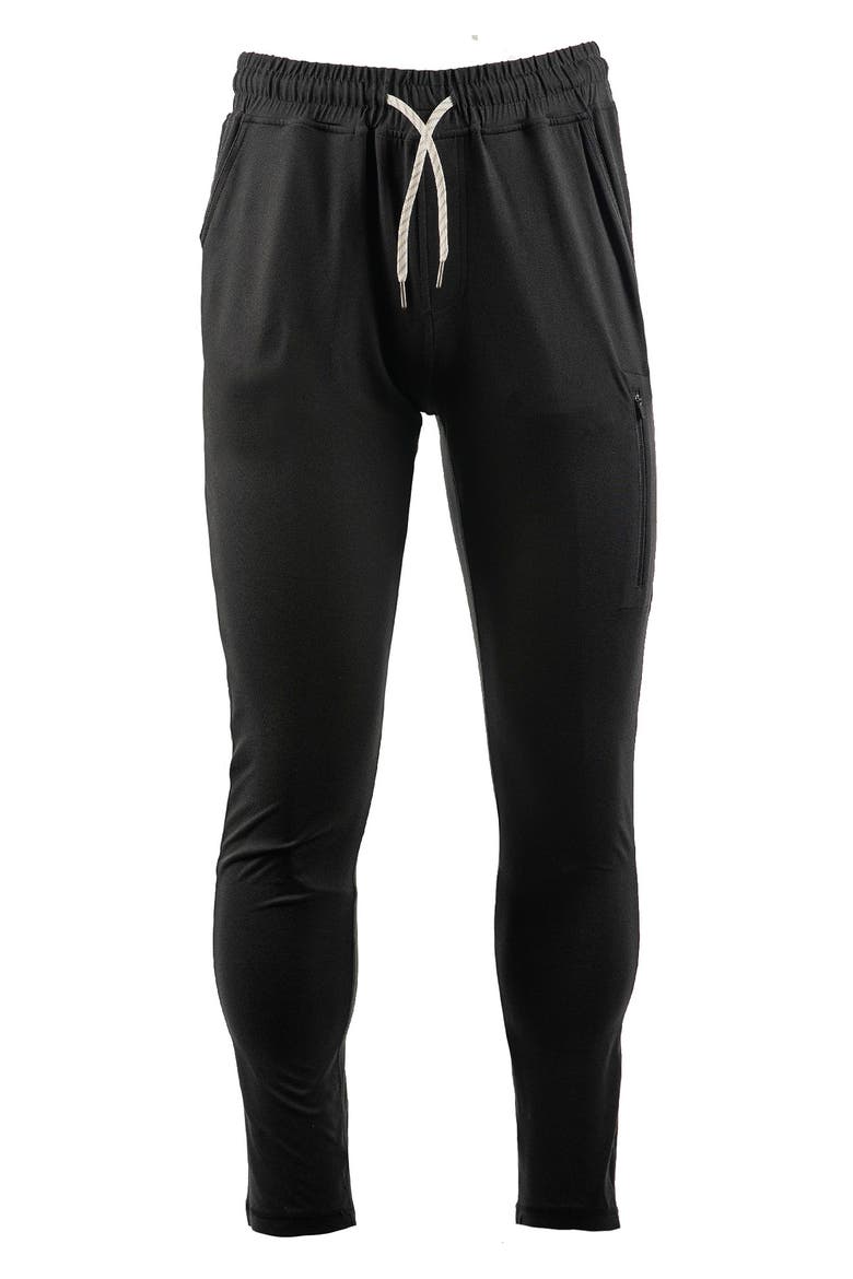 Soft Jersey Joggers, Main, color, HEATHER BLACK