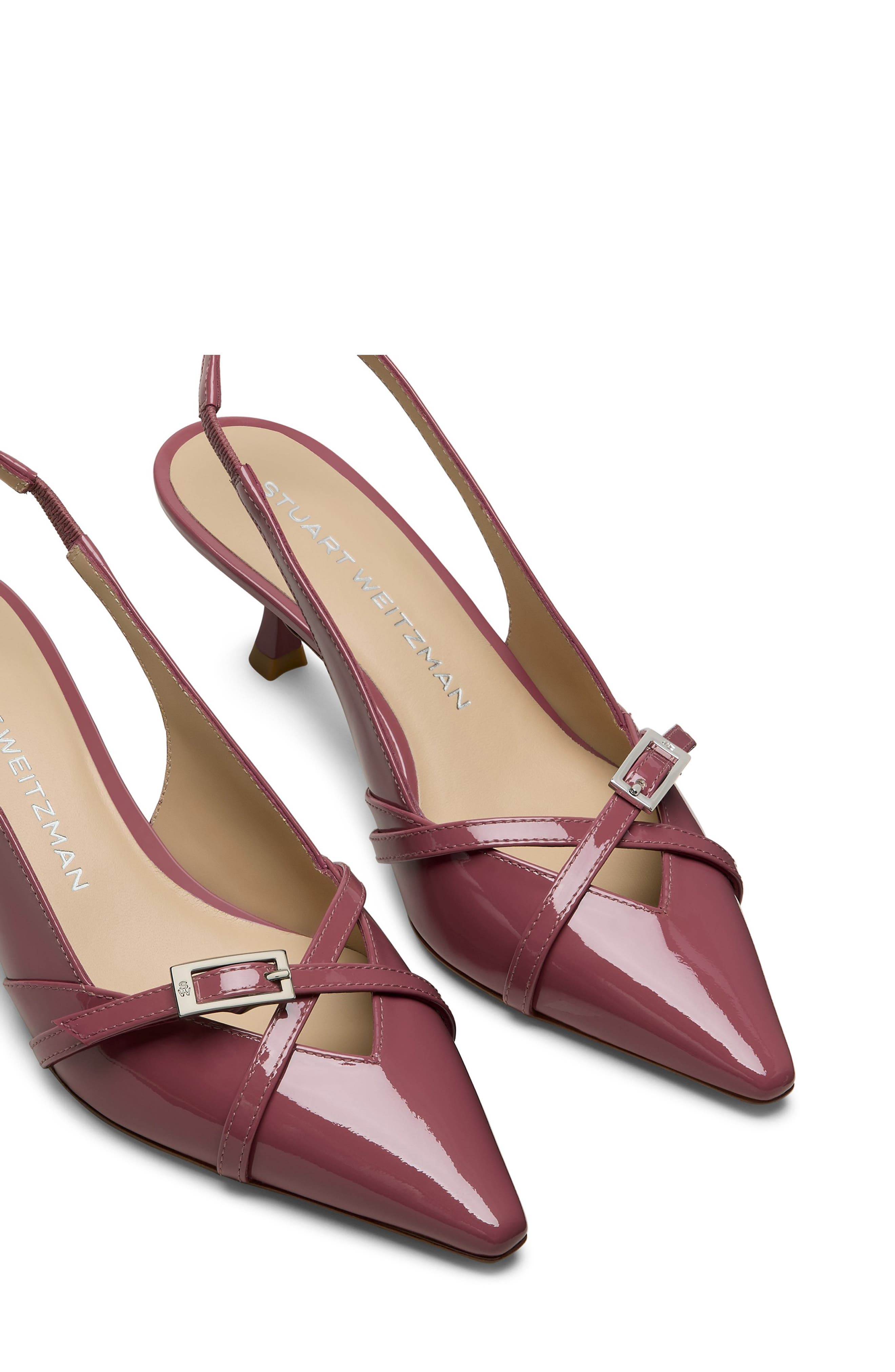 Georgie Kitten Heel Slingback Pump, Alternate, color, DUSTY BERRY