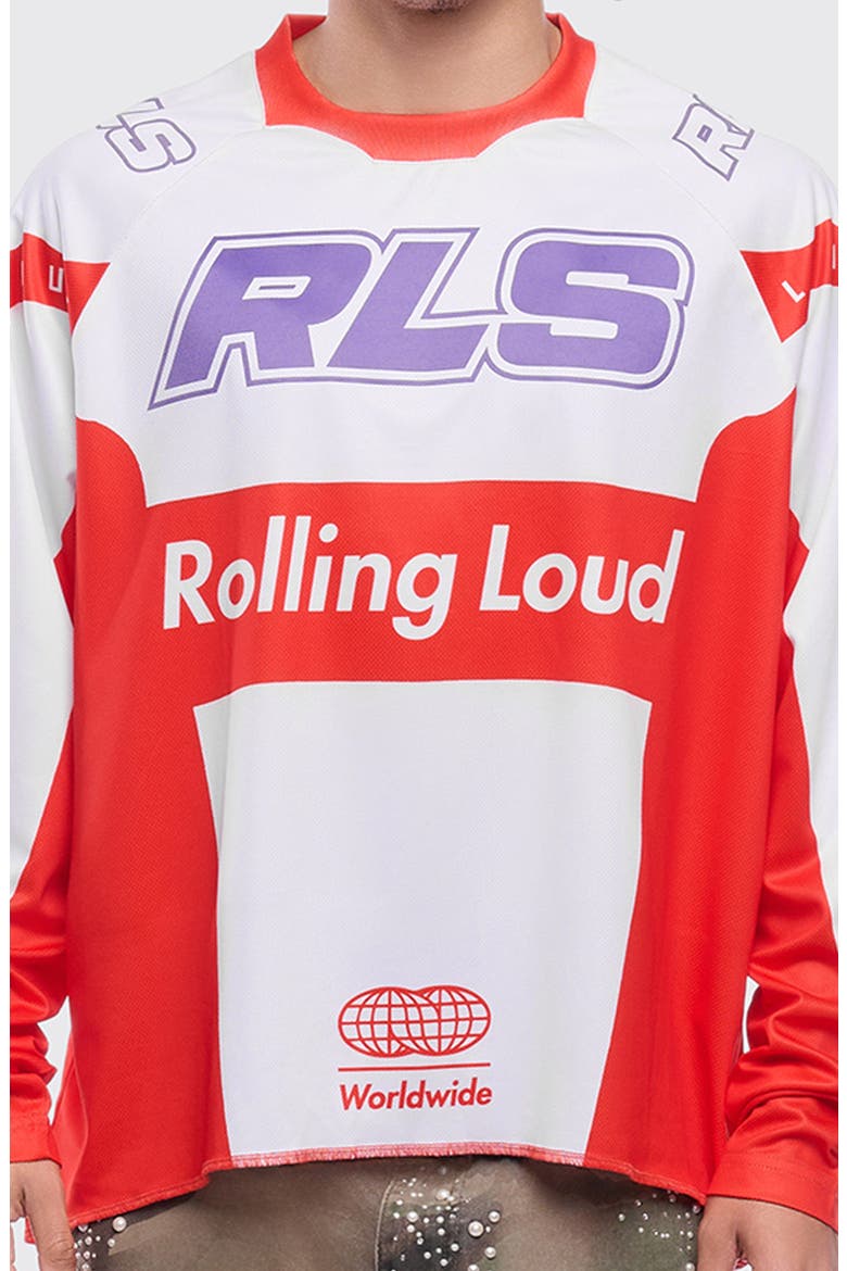 RL Sport Oversize Moto Jersey, Alternate, color, RED