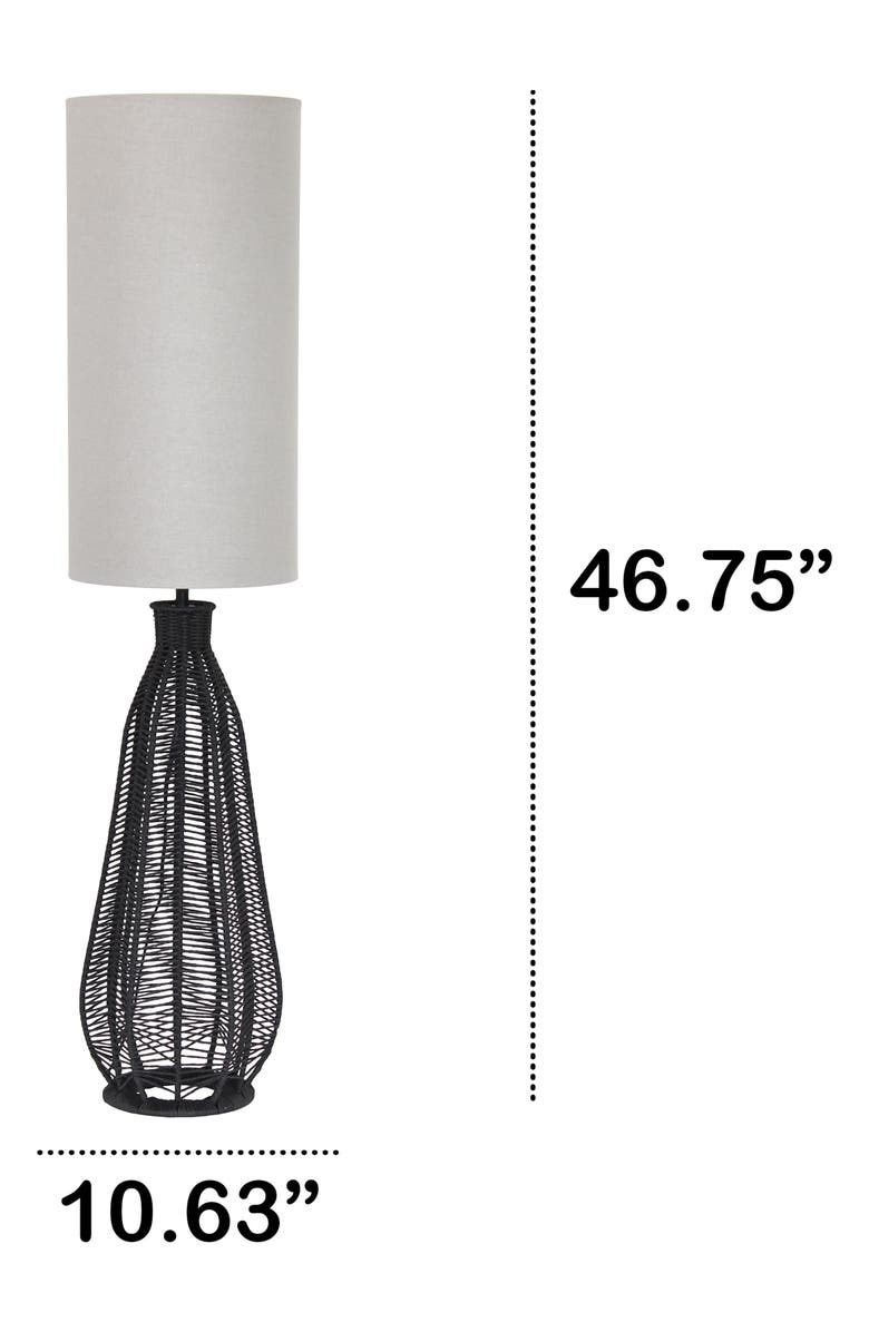 LALIA HOME Paper Lamp Floor Lamp, Alternate, color, Black