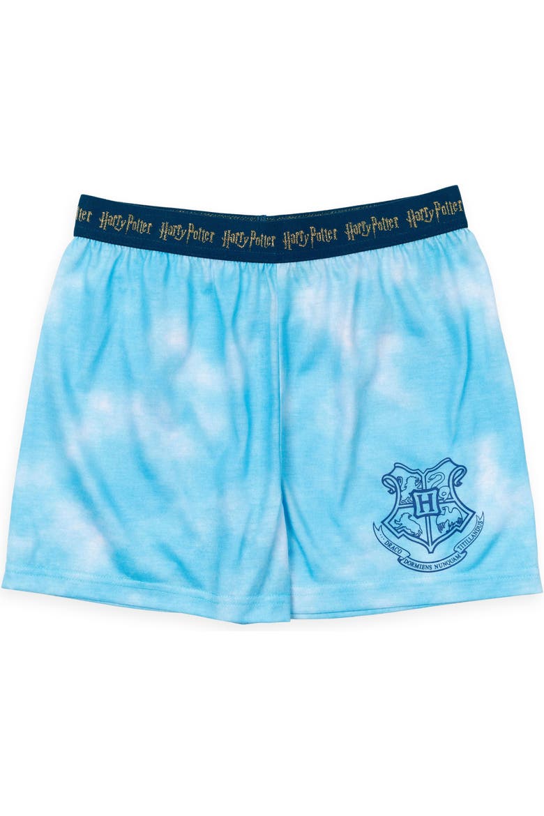 2-Piece Pajama Shirt and Shorts Set, Alternate, color, Sky Blue Tie Dye