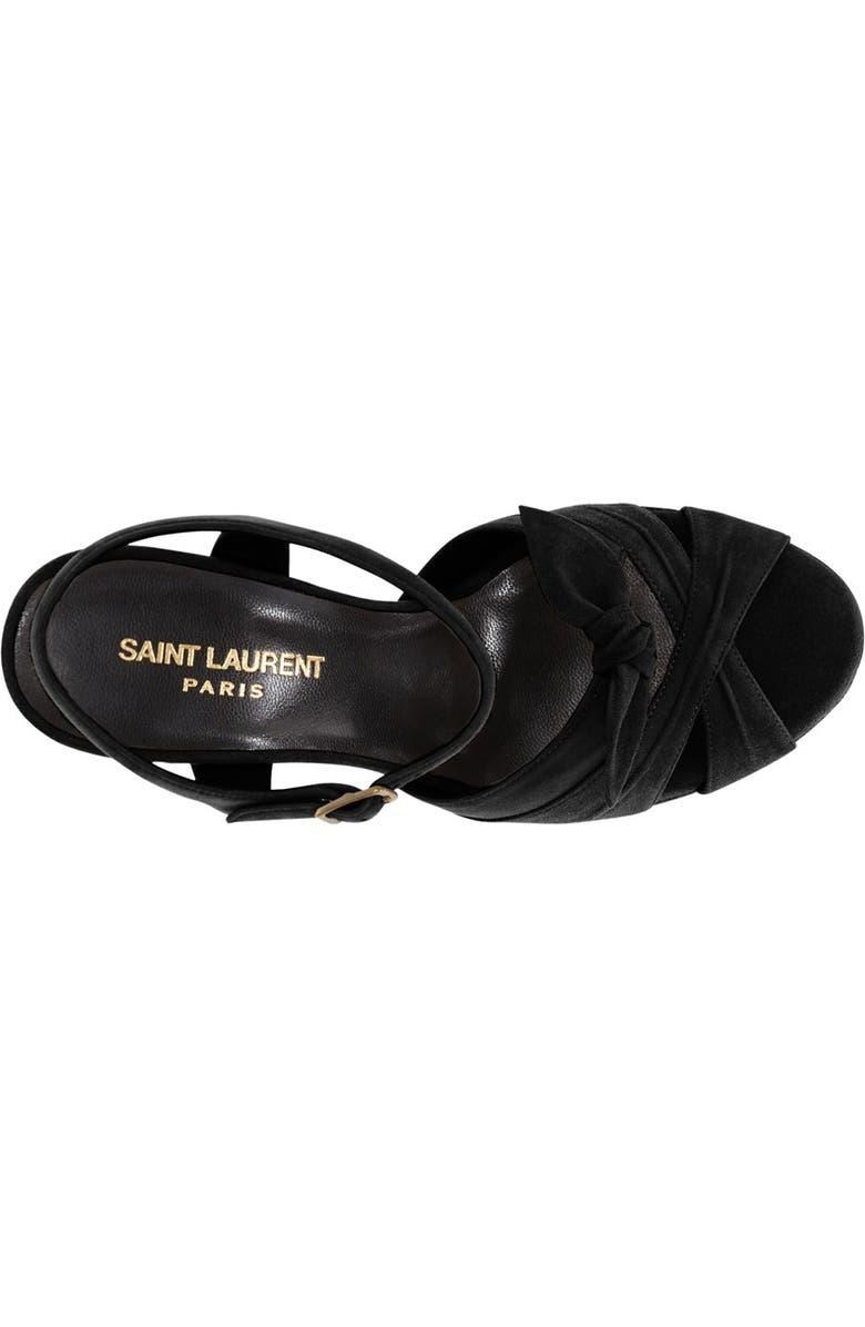 Saint Laurent 'Candy' Leather Platform Sandal, Alternate, color,