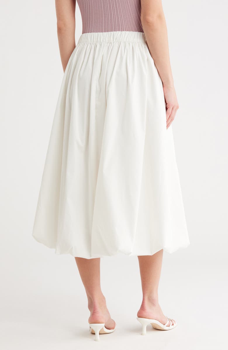 VERO MODA Friba Cotton Blend Bubble Hem Skirt, Alternate, color, Snow White