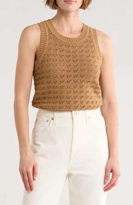 ELIE ELIE TAHARI Pointelle Sweater Tank