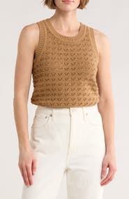 ELIE ELIE TAHARI Pointelle Sweater Tank